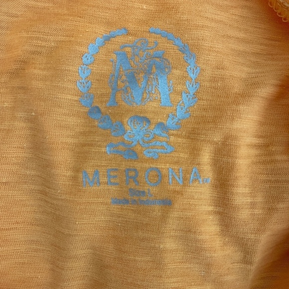 Women's Merona Orange Graphic short sleeve shirt size Large - Picture 9 of 9